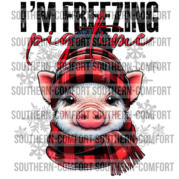 I'm Freezing Pig Time PNG