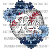 Rays Floral Baseball |PNG|
