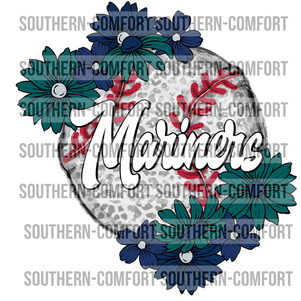 Mariners Floral Baseball |PNG|