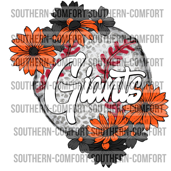 Giants Floral Baseball |PNG|