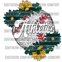 Athletics Floral Baseball |PNG|