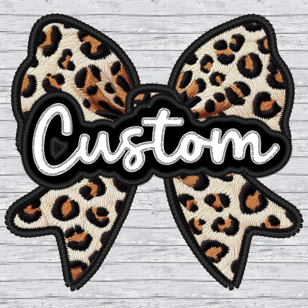 Custom Leopard Bow PNG