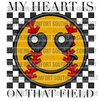 My Heart Is On That Field Softball PNG