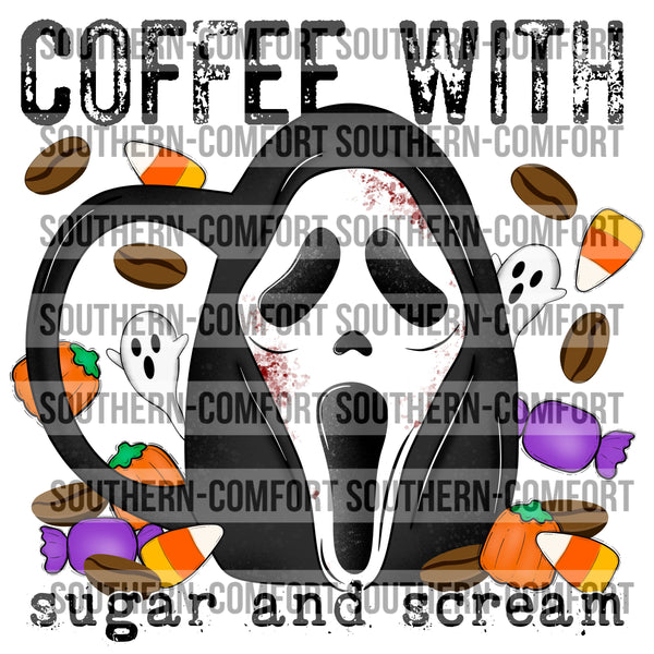 Coffee with sugar and scream PNG