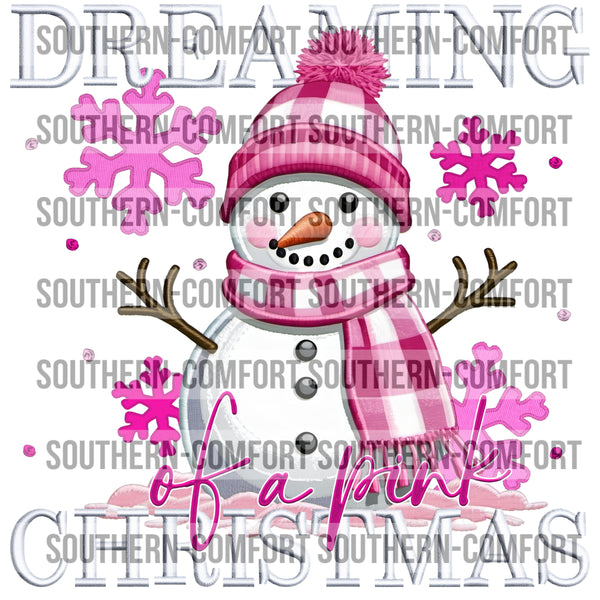 Dreaming of a pink Christmas PNG