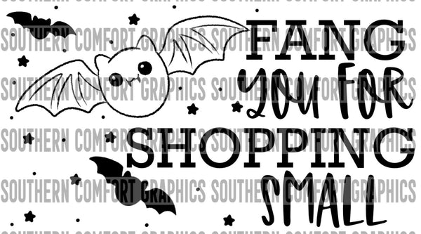 Fang you for shopping small Thermal Sticker PNG