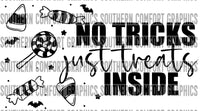 No tricks just treats inside Thermal sticker PNG