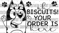 Oh biscuits! Your order is here Thermal Sticker PNG