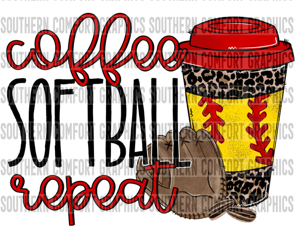 Coffee softball repeat PNG