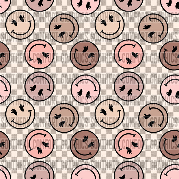 Checkered Smiley Digital Paper *SEAMLESS*