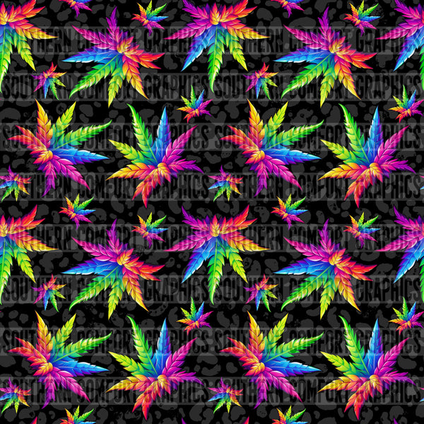 Rainbow weed Digital Paper *SEAMLESS*