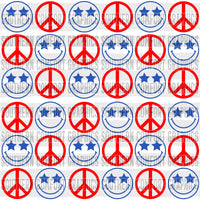 Peace Love America Digital paper *SEAMLESS*