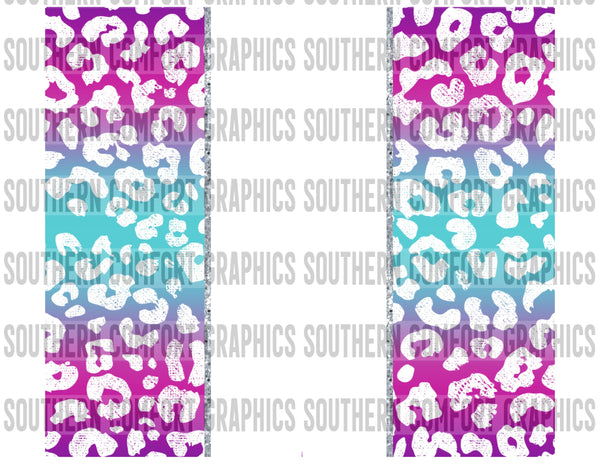 Ombre leopard 20oz tumbler PNG