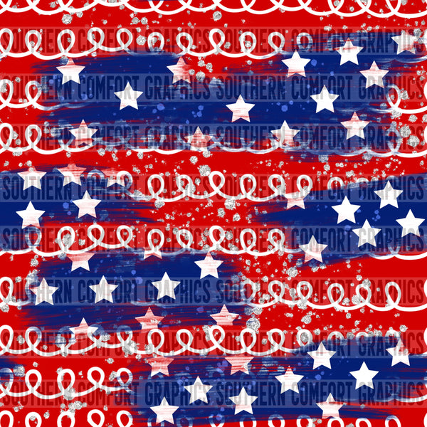 Patriotic doodle *SEAMLESS*