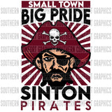 Custom Small Town Big Pride Mascot PNG