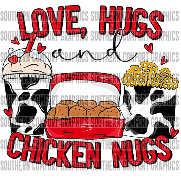 Love Hugs And Chicken Nugs PNG