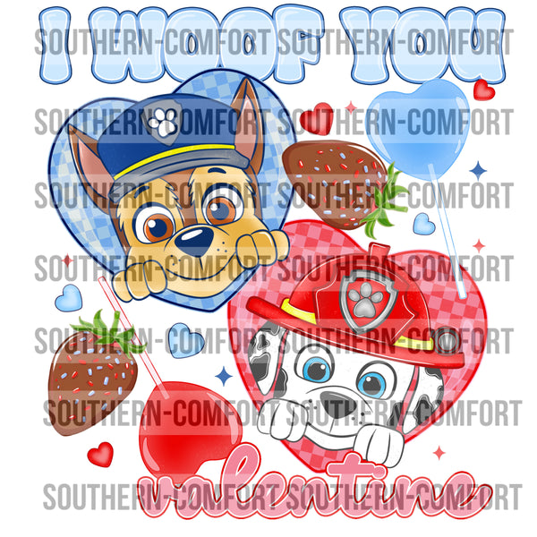 I woof you Valentine |PNG|