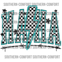 CheckeredTurquoise Mama |PNG|