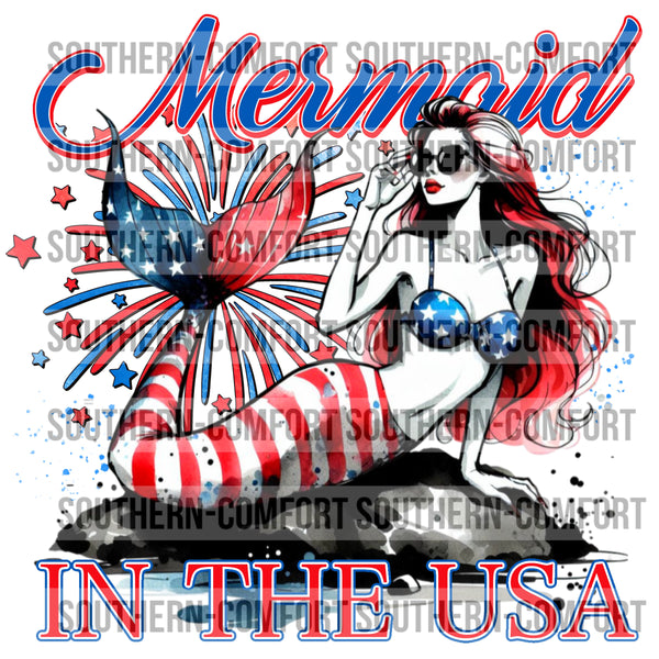 Mermaid In The USA PNG