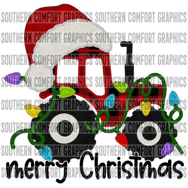 Merry Christmas Tractor PNG