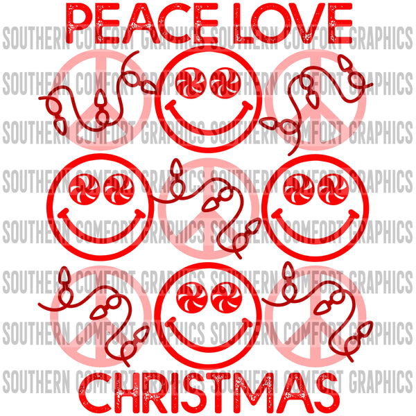 Peace Love Christmas PNG