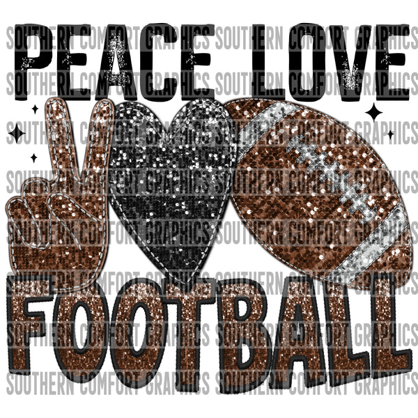 Peace Love Football PNG