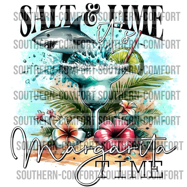 Salt & Lime It's Margarita Time PNG