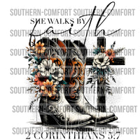 She walks by faith PNG