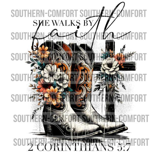She walks by faith PNG