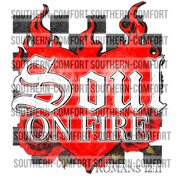 Soul on fire Romans 12:11 PNG