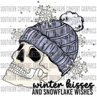 Winter kisses and Snowflake wishes PNG