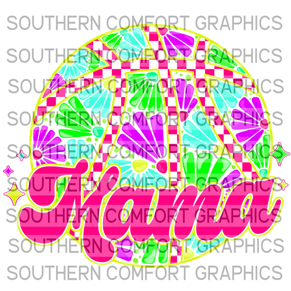 Neon Floral Basketball |PNG|