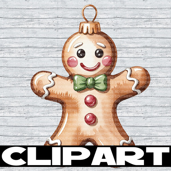 Gingerbread Man Clipart |Commercial Use Allowed|