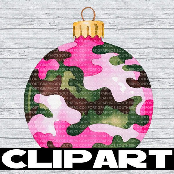 Camouflage Ornament Clipart |Commercial Use Allowed|