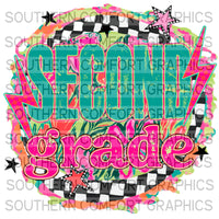 Bright Floral Second Grade |PNG|