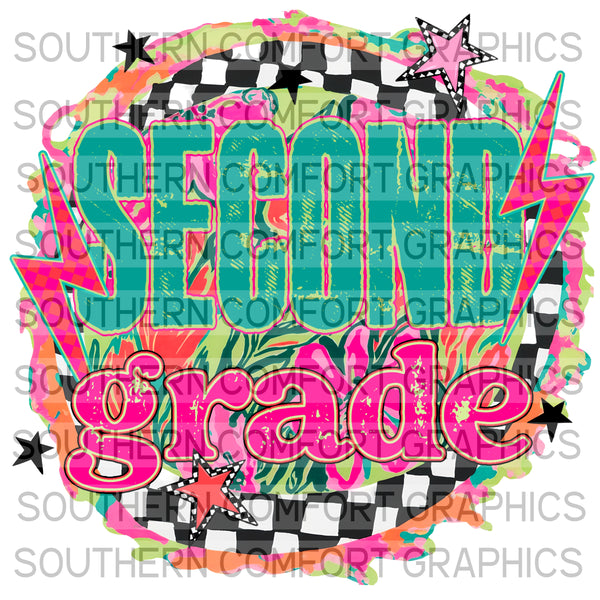 Bright Floral Second Grade |PNG|