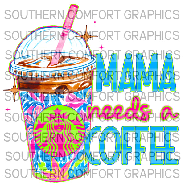 Mama Needs A Coffee |PNG|