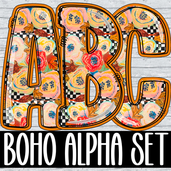 Boho Floral Alpha [commercial use]