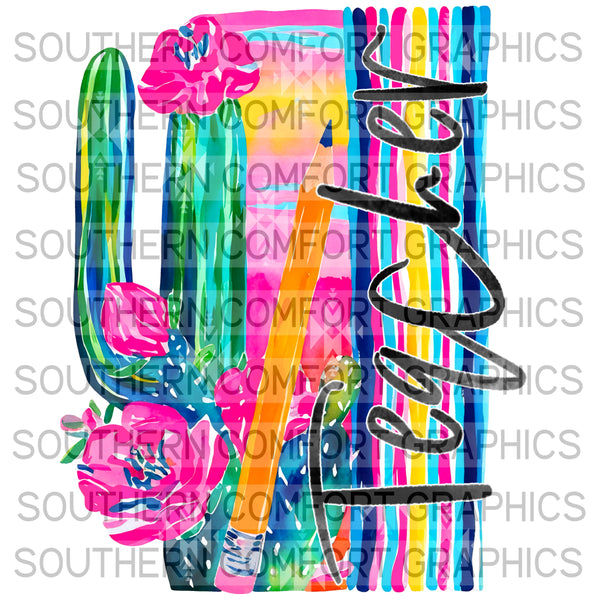 Cactus/Serape Teacher |PNG|