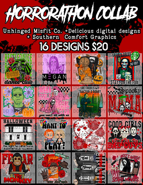 Horrorathon Collab With Unhinged Misfit Co. + Delicious Digital Designs