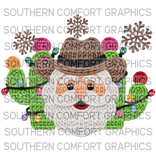 Crochet Cowboy Santa |PNG|