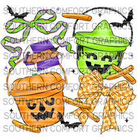 Preppy 90s Halloween Bucket |PNG|