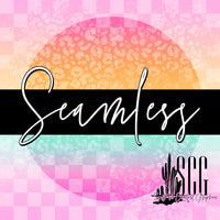 Summer Ombre Leopard/checker Mix *SEAMLESS*
