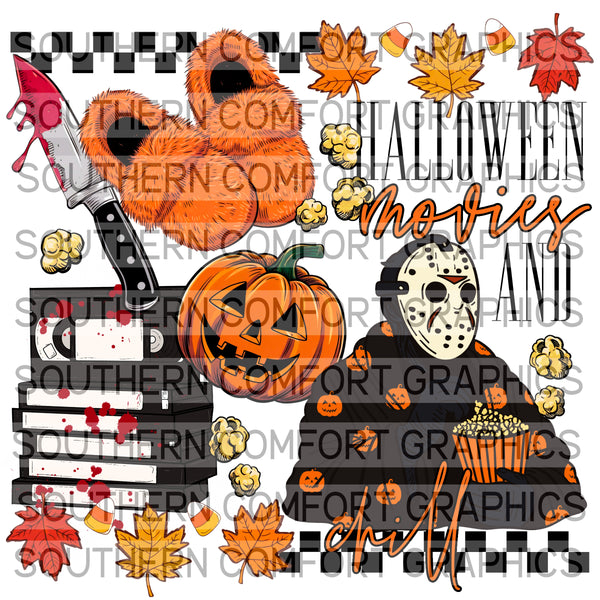 Halloween Movies And Chill Jason |PNG|
