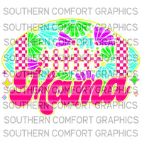 Neon Football Mama |PNG|