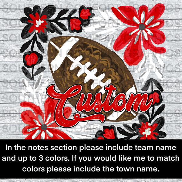 CUSTOM Floral football |PNG|