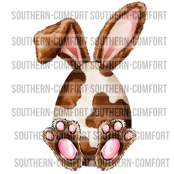 Cowhide Bunny Egg |PNG|