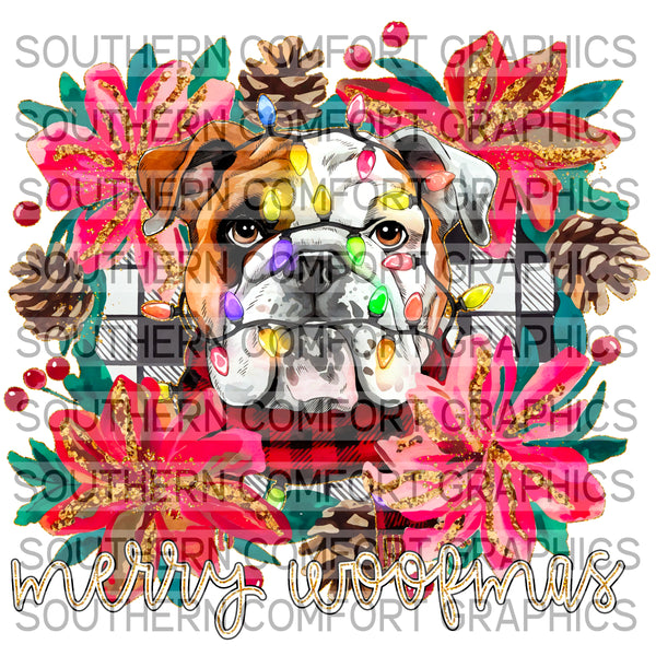 Merry Woofmas Bulldog |PNG|