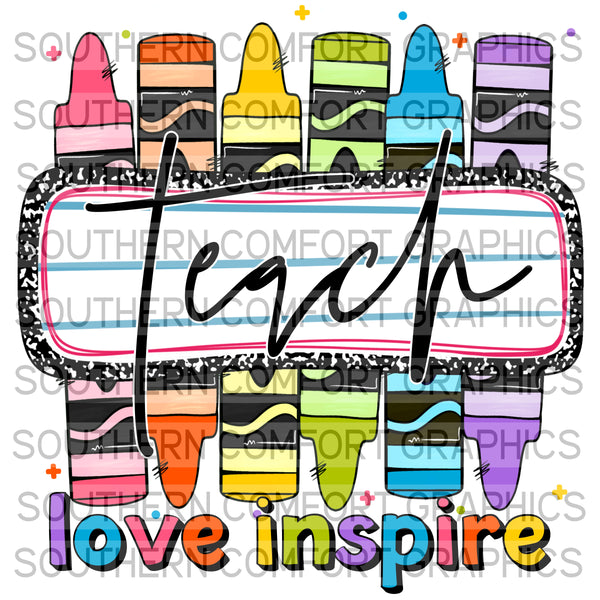 Teach love inspire |PNG|