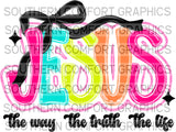 Jesus, the Way The Truth The Life. (White outline included) |PNG|